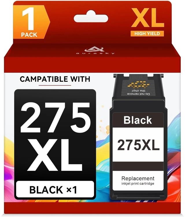 Main image of 275XL PG-275XL Compatible Ink Cartridge Replacement for Canon 275 275XL PG-275 PG275 XL Black Ink for PIXMA TS3522 TR4720 TS3500 TS3520 TR4700 TR4722 TS3722 Printer Ink Cartridges, 1 Black