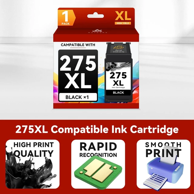 Alt view image 4 of 6 - 275XL PG-275XL Compatible Ink Cartridge Replacement for Canon 275 275XL PG-275 PG275 XL Black Ink for PIXMA TS3522 TR4720 TS3500 TS3520 TR4700 TR4722 TS3722 Printer Ink Cartridges, 1 Black