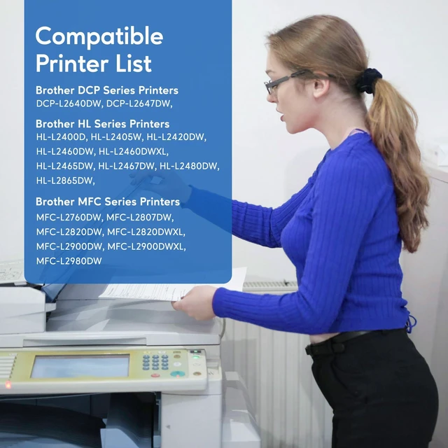 Alt view image 2 of 6 - TN830XL Toner Cartridge and DR830 Drum Unit Replacement for Brother TN830XL DR-830 TN830 Work with HL-L2405W HL-L2400D HL-L2460DW HL-L2465DW HL-L2480DW DCP-L2640DW MFC-L2820DWXL Printer