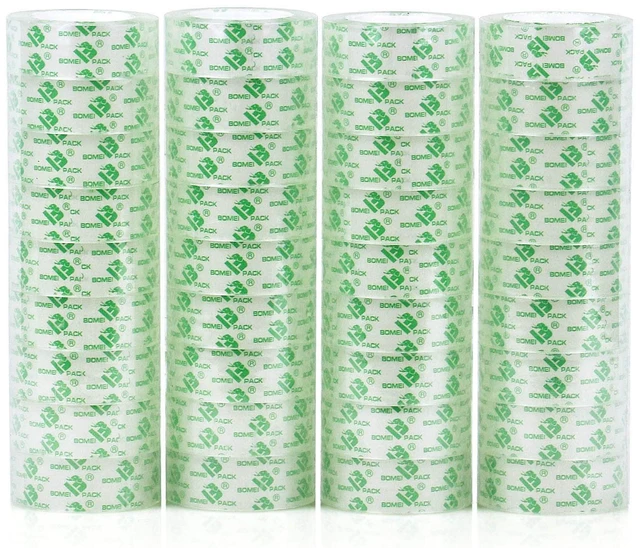 Main image of 36Rolls Crystal Clear Tape for Gift Wrapping, Transparent Tape Refills for Dispenser, Office Tape for Home and School, 3/4Inch x 1000 inch