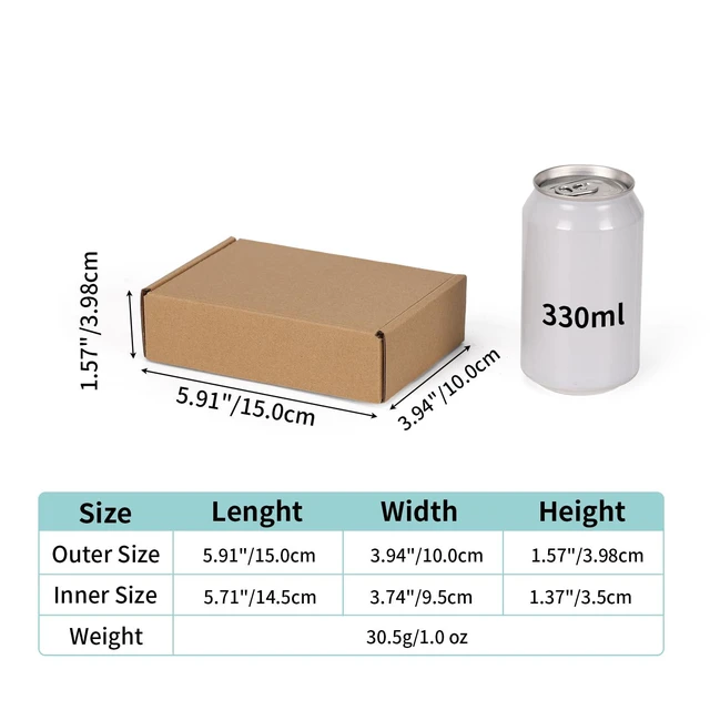 Alt view image 2 of 7 - 6x4x1.5 Small Shipping Boxes, 100 Pack Brown Kraft Folding Mailer Boxes, 3-Ply Corrugated Cardboard Mini Box Mailers for Small Business Packaging