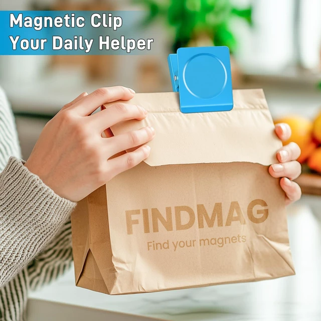 Alt view image 5 of 7 - Blue Magnetic Clip, 4 Pack Magnet Clips for Whiteboard and Office Fridge Magnet Clips, 2.2 Inch Design, Whiteboard, Classroom, Photo Frames, Cruise, Home, Office, Decoration Gifts