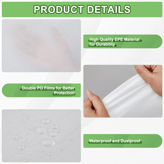 Alt view image 4 of 7 - 30 Pcs 20 x 28 Inch Packing Foam Pouches, Dish Packing Supplies for Moving Shockproof Waterproof Moisture-proof Cushion Wrap for Photo Frames Canvas Artwork, Glassware Musical Instruments Packing
