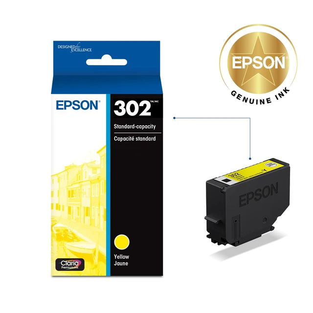 Alt view image 2 of 6 - 302 Claria Premium Ink Standard Capacity Yellow Cartridge (T302420-S) Works with Expression XP-6000, 6100