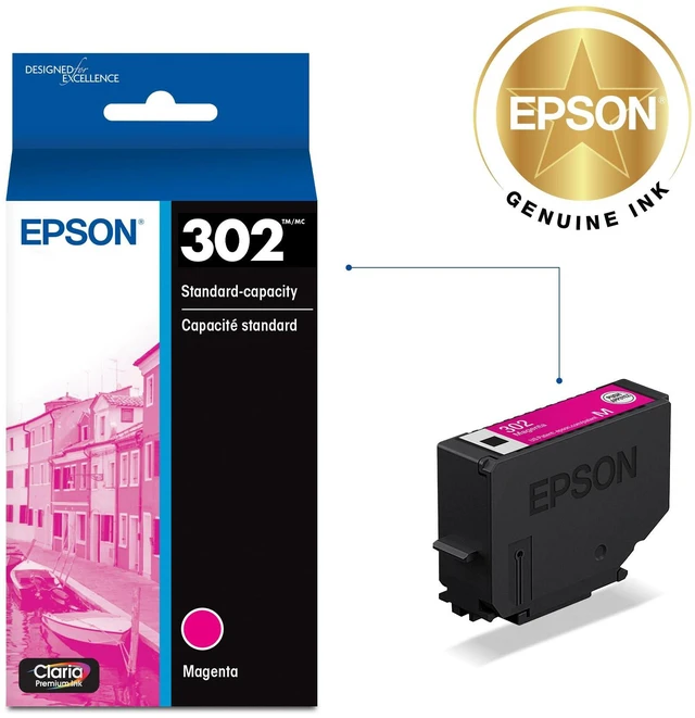 Alt view image 2 of 6 - 302 Claria Premium Ink Standard Capacity Magenta Cartridge (T302320-S) Works with Expression XP-6000, 6100