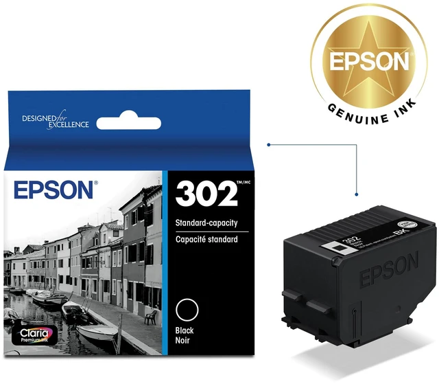 Alt view image 2 of 6 - 302 Claria Premium Ink Standard Capacity (T302020-S) Works with Expression XP-6000, 6100