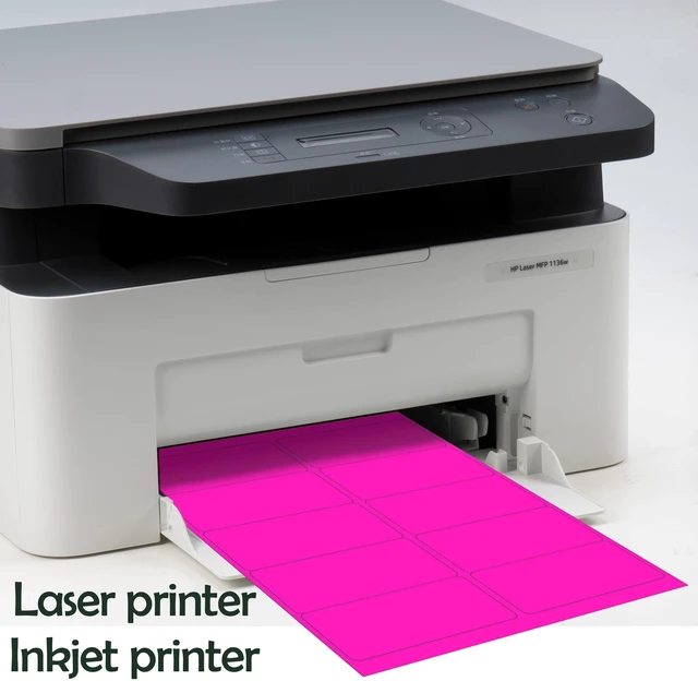 Alt view image 4 of 7 - 2" x 4" Colored Labels,400 PCS,8 Colors Stickers for Laser/Inkjet Printer 40 Sheets Bright Moving Shipping Address Labels for Laser/Inkjet Printer, Printable Sticker Labels, Permanent Adhesive