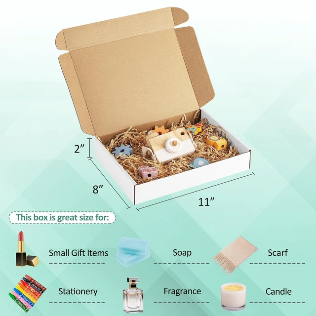 Alt view image 2 of 6 - 11x8x2" White Shipping Boxes Corrugated Box Mailers 20 Pack Cardboard Shipping Boxes for Small Business, Mailing