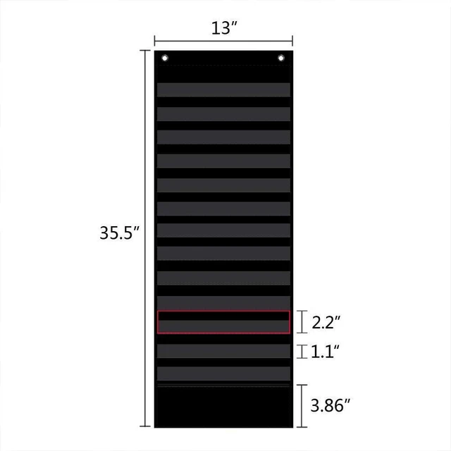 Alt view image 6 of 7 - Daily Schedule Pocket Chart, 13+1 Scheduling Pocket Chart with18 Dry-Eraser Cards, Educational Charts for Classroom Office Home Preschool Activity (Black)