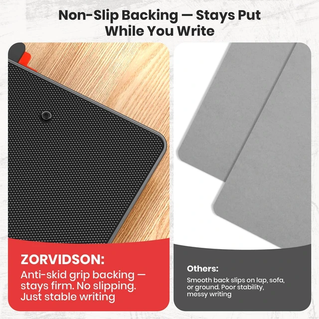 Alt view image 4 of 7 - Clipboard with Pen Holder, Aluminum Frame & 2-in-1 Upgraded Clip, A4 Size 12.5 x 9 Inch, Heavy Duty Portable Writing Board with Anti-Slip Backing, for Office School Classroom Doctor Coach(4 Pack)