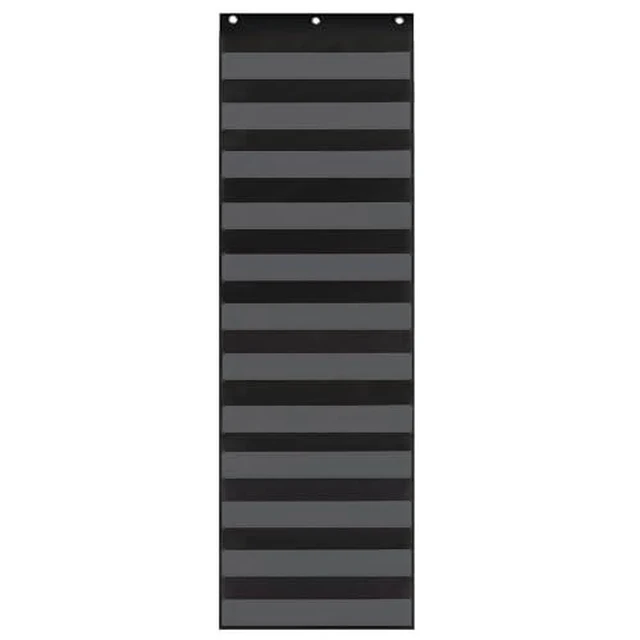 Alt view image 7 of 7 - Sentence Strip Pocket Chart, 17" Wide x 56" Tall, Black Pocket Chart For Dry Erase Sentence Strips, Easy to Use & Hang, Reusable, For Classrooms, Home & Office