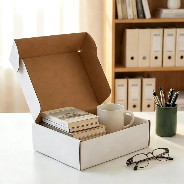 Alt view image 6 of 6 - 40 Pack 9x6x2 Inch White Shipping Boxes, Corrugated Cardboard Mailer Boxes for Small Business Packaging, Easy-to-Fold Design for Mailing, Gift Wrapping, and Everyday Organizing