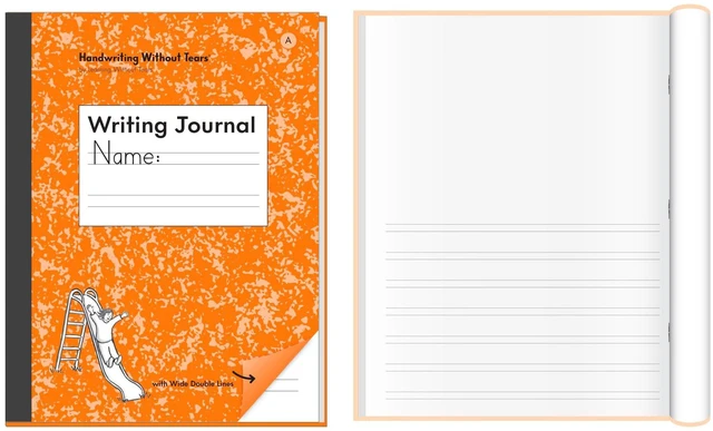 Alt view image 4 of 6 - Kindergarten Printing Set, Workbook/Guide/Journal Printing lessons for capitals, lowercase letters, numbers; books, tiny pencils & desk strip; ages 5+; homeschool, tutor, OT