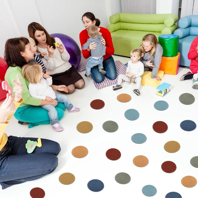 Alt view image 5 of 7 - 48Pcs Circle Carpet Spots for Classroom Seat Position Dots Removable Floor Makers for School Rug Decoration Boho Sitting Marks for Preschool Elementary Kindergarten Teachers Supplies