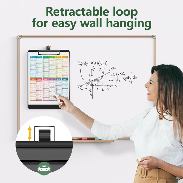 Alt view image 5 of 7 - Black Clipboard with Pen Holder, 8.5 x 11 Clip Boards(15 Pack) Black Low Profile Clip, Letter Size for Classroom, Teacher, Students, School, Office Supply