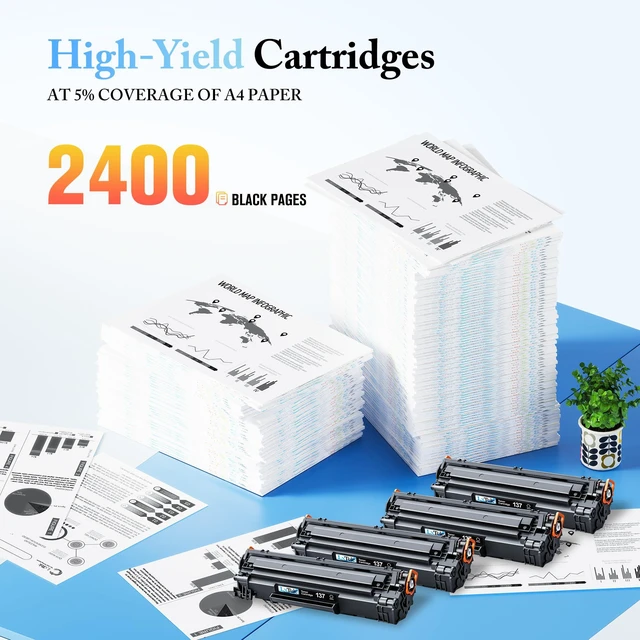 Alt view image 3 of 7 - Compatible Toner Cartridge Replacement for Canon 137 Toner Cartridge CRG137 CRG 137 to use with ImageClass D570 MF236n MF232w MF216n MF244dw MF242dw MF232w(4 Pack, Black)