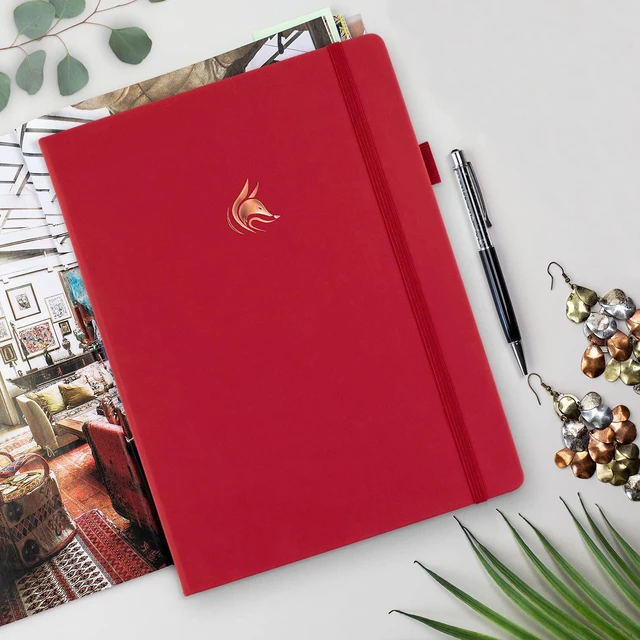 Alt view image 7 of 7 - Planner PRO Premium, Undated Weekly, Daily, Budget, Red 8.5x11" Not dated, Eco leather hardcover, box, stickers, Detailed vision & goal setter, Weekly pages & Monthly calendars