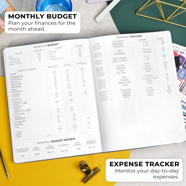 Alt view image 5 of 7 - Planner PRO Premium, Undated Weekly, Daily, Budget, Silver Black 8.5x11" Not dated, Eco leather hardcover, box, stickers, Detailed vision & goal setter, Weekly pages & Monthly calendars