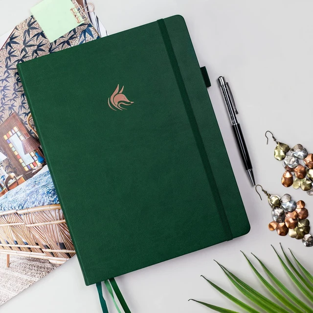 Alt view image 7 of 7 - Planner PRO Premium, Undated Weekly, Daily, Budget, Forest Green 8.5x11" Not dated, Eco leather hardcover, box, stickers, Detailed vision & goal setter, Weekly pages & Monthly calendars