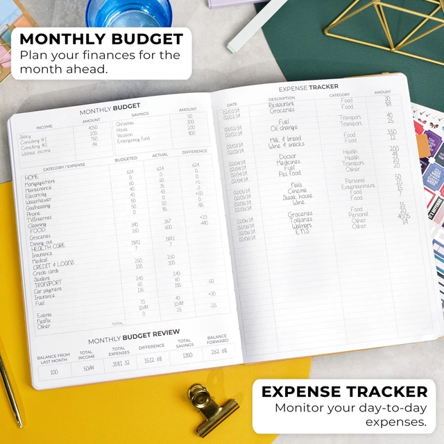 Alt view image 5 of 7 - Planner PRO Premium, Undated Weekly, Daily, Budget, Amber Yellow 8.5x11" Not dated, Eco leather hardcover, box, stickers, Detailed vision & goal setter, Weekly pages & Monthly calendars