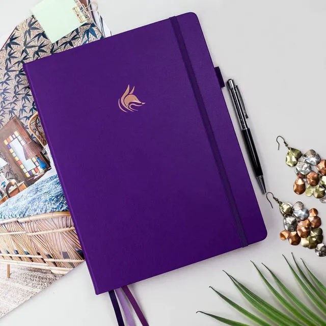 Alt view image 7 of 7 - Planner PRO Premium, Undated Weekly, Daily, Budget, Purple 8.5x11" Not dated, Eco leather hardcover, box, stickers, Detailed vision & goal setter, Weekly pages & Monthly calendars