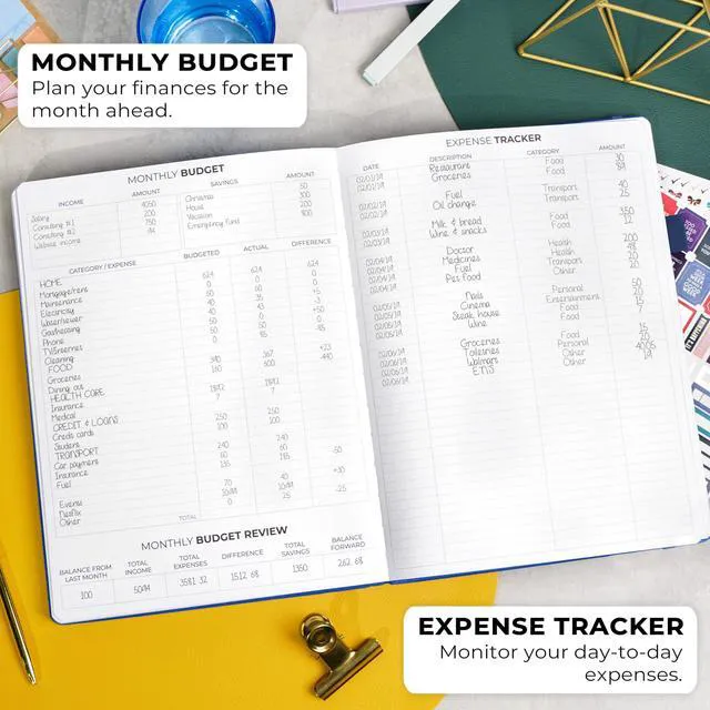 Alt view image 5 of 7 - Planner PRO Premium, Undated Weekly, Daily, Budget, Navy Blue 8.5x11" Not dated, Eco leather hardcover, box, stickers, Detailed vision & goal setter, Weekly pages & Monthly calendars