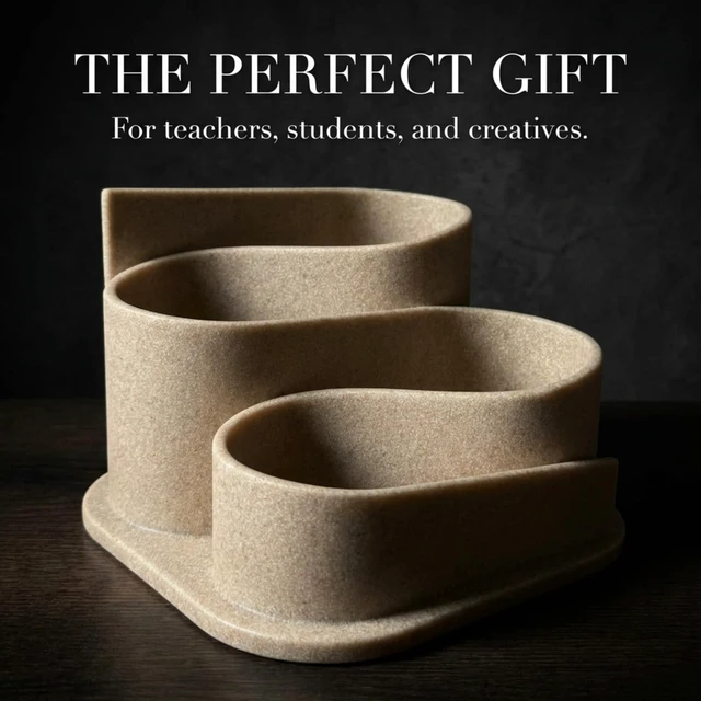 Alt view image 7 of 7 - Aesthetic Desk Organizer - Modern Desk Accessories - Boho Pen Holder Beige Aesthetic Desk Accessories - Modern Cute Desk Organizer - Neutral Boho Desk Accessories - Desk Essentials for Women