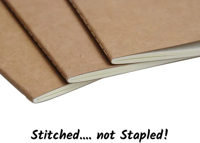 Alt view image 7 of 7 - Dotted Grid Travelers Notebook Insert/Large Journal Refill | 7" x 10.7" (18 x 27cm) | 3 Booklets, 180 Blank Pages | Travelers Notebook Refills for Journals, Diaries, Planners