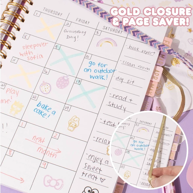 Alt view image 2 of 6 - Journal Set, Cute School Supplies, Stationary Kit for Girls, Diary and Accessories, Hello Kitty Pink Gold Foil Journal