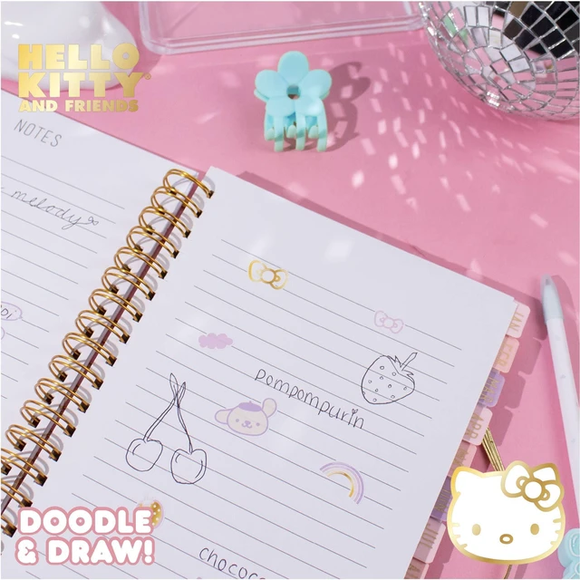 Alt view image 5 of 6 - Journal Set, Cute School Supplies, Stationary Kit for Girls, Diary and Accessories, Hello Kitty Pink Gold Foil Journal