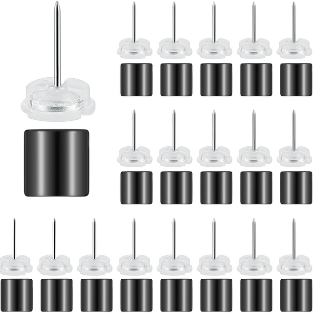 Main image of 50 Sets Magnetic Thumbtacks Push Pins Poster Board,Black Poster Hanger Thumb Tacks for Wall School Supplies Classroom Decoration Bulletin Boards