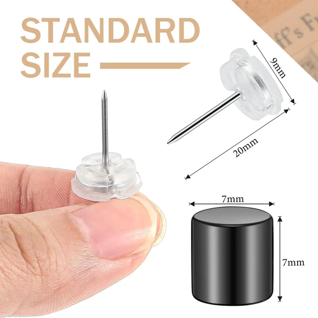 Alt view image 2 of 7 - 50 Sets Magnetic Thumbtacks Push Pins Poster Board,Black Poster Hanger Thumb Tacks for Wall School Supplies Classroom Decoration Bulletin Boards