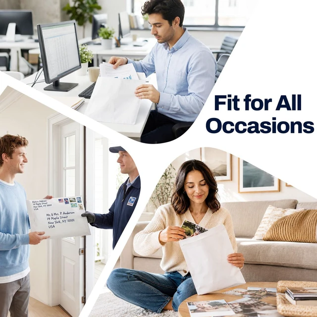 Alt view image 6 of 7 - 9 x 12 Catalog Envelopes Self Seal, Security Mailing Envelopes, 28lb White Paper, Ultra Strong Quick-Seal for Documents, Office & Business Use, 250 Pack