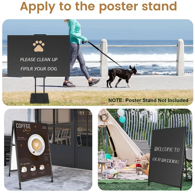 Alt view image 7 of 7 - 10 Pack Corrugated Plastic Board for Indoor and Outdoor Use, 4 Mm Thick Poster Board, 24x36 Inches, Black Plastic Sheets, Waterproof Coroplast Sheets and Blank Yard Signs
