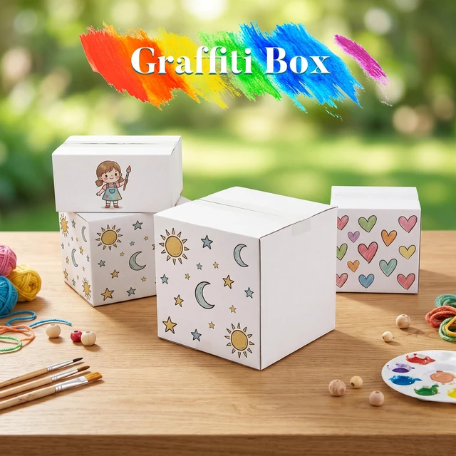 Alt view image 7 of 7 - Small Shipping Boxes 8x8x8 Set of 6 White Corrugated Cardboard, Box for Packaging Small Business Mailing Moving Gifts Wrap, Easy Assemble