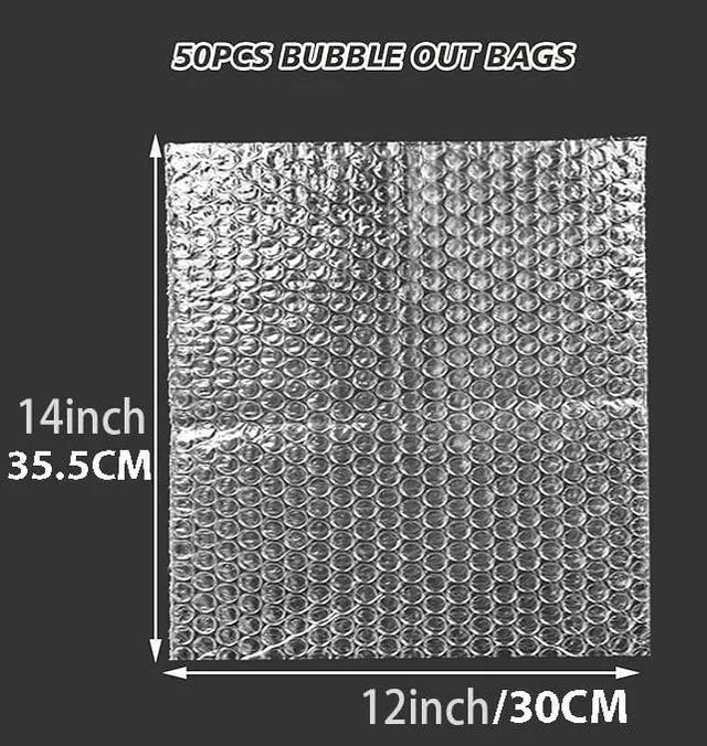 Alt view image 2 of 7 - 50PCS12x14" Clear Bubble Pouches Wrap,Double Wall Cushioned Wrap,Shockproof Double-Wall Thickening for Superior Protection,Lightweight,Durable,for Fragile Items,Electronics,Glasses,plate