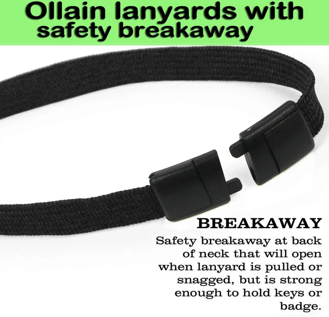 Alt view image 4 of 7 - 25 Pack Breakaway Lanyard with J-Hook Bulk Flat Lanyards for Name tag ID Badges