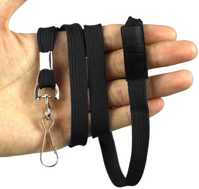 Alt view image 3 of 7 - 25 Pack Breakaway Lanyard with J-Hook Bulk Flat Lanyards for Name tag ID Badges