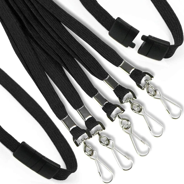 Alt view image 6 of 7 - 25 Pack Breakaway Lanyard with J-Hook Bulk Flat Lanyards for Name tag ID Badges