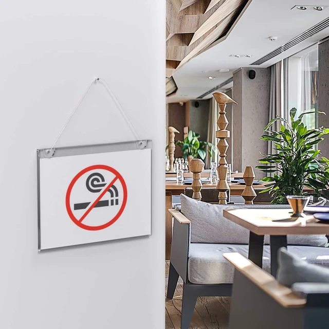 Alt view image 7 of 7 - Acrylic Wall Mount Sign Holders 8.5 x 11 Horizontal Frames 12 Pack Wall Mounting with 3m Tape Adhesives & Screws, for Office, Home, Store, Business, Restaurant