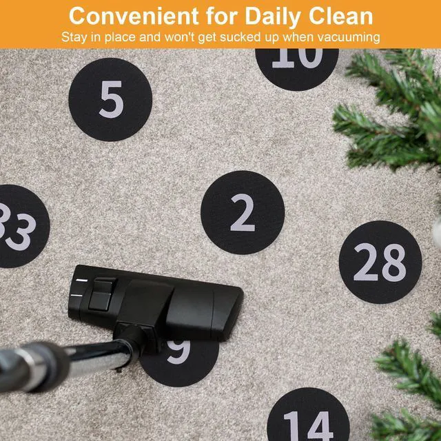 Alt view image 4 of 7 - Black Carpet Spots Markers for Classroom - 36 Pcs 4 Inch Floor Sitting Dots with Numbers for Preschool Kindergarten Elementary