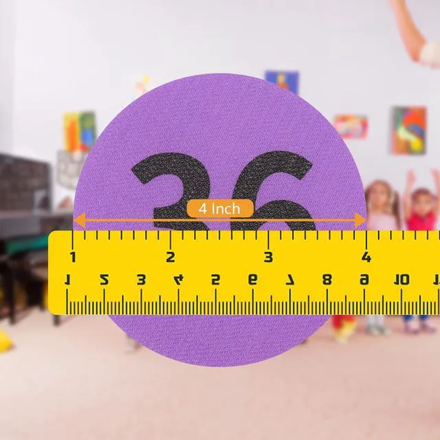 Alt view image 3 of 7 - Carpet Markers with Numbers - 36 Pcs 4" Classroom Sitting Carpet Dot Number 1-36, Floor Rug Circles Marker Spot for Preschool Kindergarten Elementary