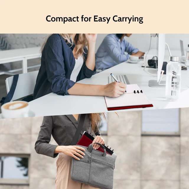 Alt view image 3 of 7 - Refillable Notebooks for Work 5 Subject with Removable Dividers Tabs Red,240 Pages Hardcover Leather Journals for Writing Large Discbound Planner Colleged Ruled Paper for Women Men,8.58 x 11