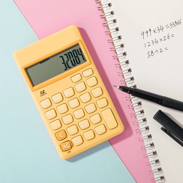 Alt view image 5 of 7 - Standard Function Calculator, 12 Digits, Small Calculator, Orange (Pack of 2)