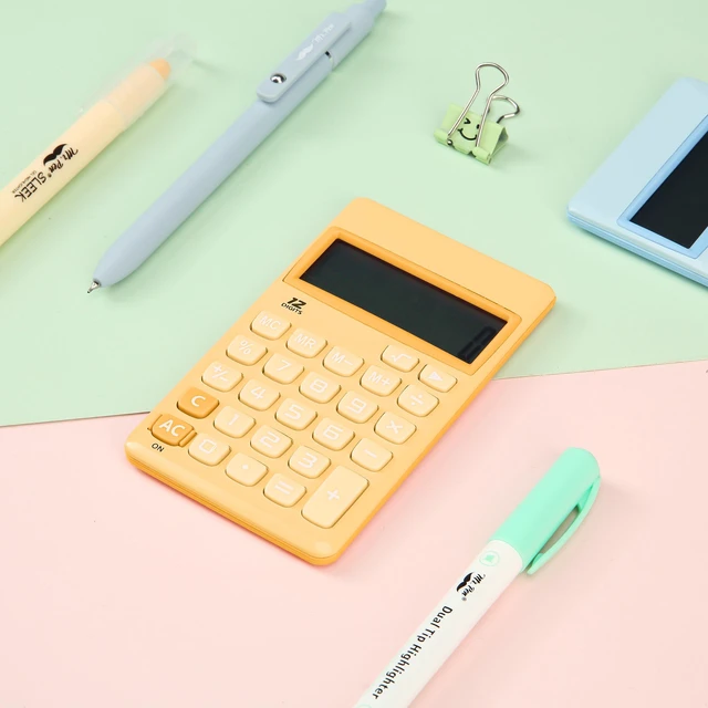 Alt view image 7 of 7 - Standard Function Calculator, 12 Digits, Small Calculator, Orange (Pack of 2)