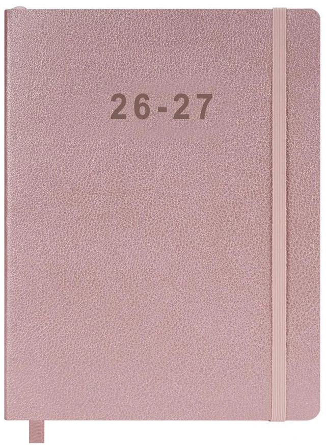 Main image of 26-27 Academic Planner - Weekly and Monthly Planner, Jul 2026 - Jun 2027, Vegan Leather Cover, Elastic Closure, 8.5"x11", Rose Gold