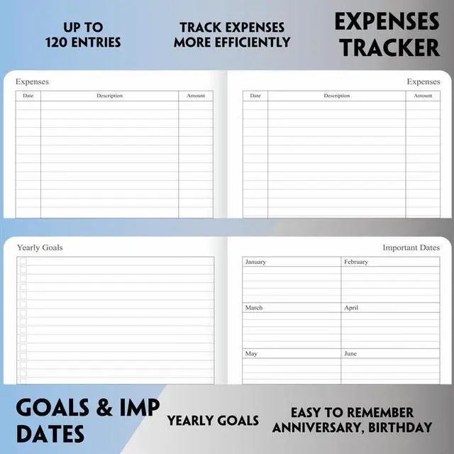 Alt view image 7 of 7 - 26-27 Academic Planner - Weekly and Monthly Planner, Jul 2026 - Jun 2027, Vegan Leather Cover, Elastic Closure, 7x9.25, Grey