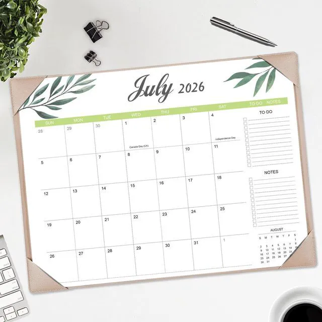 Alt view image 6 of 7 - Desk Calendar 2026-2027 with Desk Mat 22" x 17" Large Desk Pad Calendar Runs from July 2026 to December 2027, Office Supplies Desktop Monthly Calendar for Home & Office