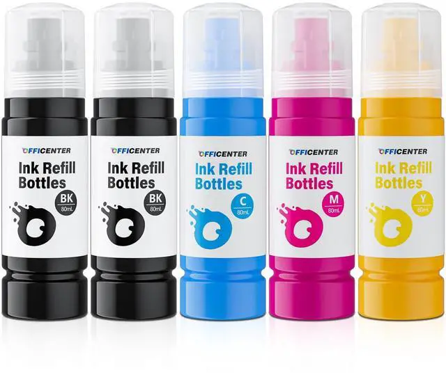 Main image of T522 Ink Refill Bottles, 5Pack Refill Ink for ET-2800 ET-4800 ET-2400 ET-2903 ET-2803 ET-2410 ET-4903 ET-2900 ET-2400 Printers (2BK C M Y)