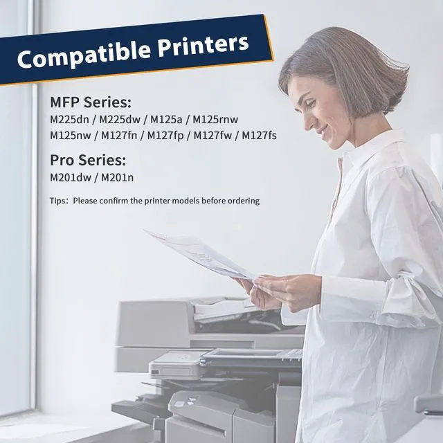 Alt view image 2 of 7 - 83A CF283A Black Toner Cartridge Compatible Replacement for HP 83A CF283A 83X CF283X for HP LaserJet Pro MFP M125nw M201dw M225dw M255dn M201n, 4-Pack